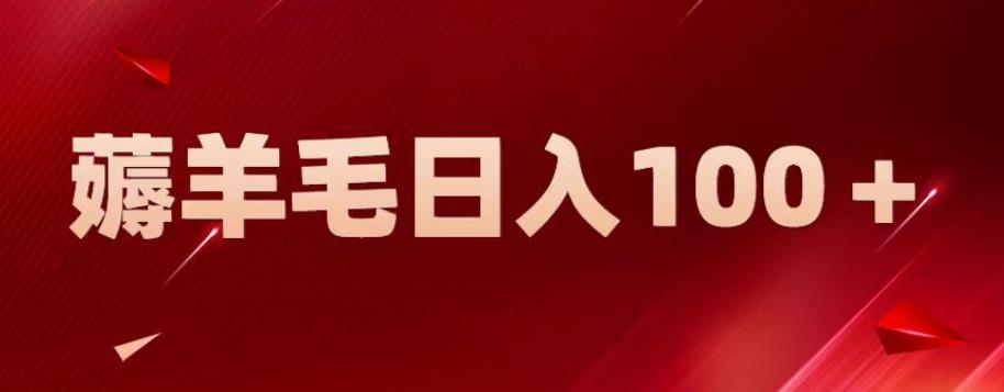新平台零撸薅羊毛，一天躺赚100＋，无脑复制粘贴【揭秘】-温暖资源库