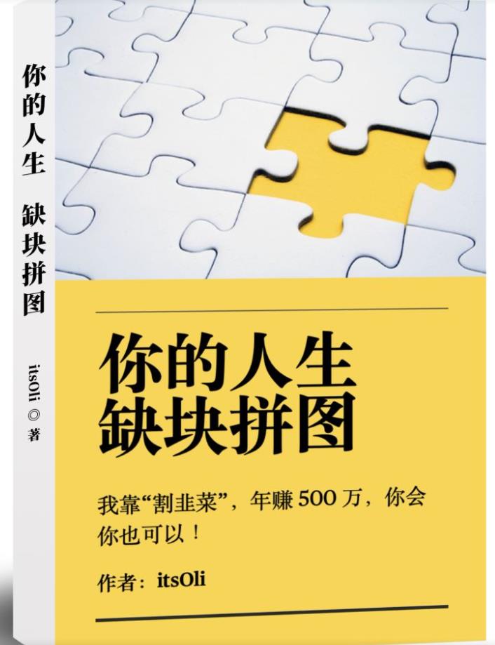 某高赞电子书《你的人生，缺块拼图——我靠“割韭菜”，年赚500万，你会你也可以》-温暖资源库