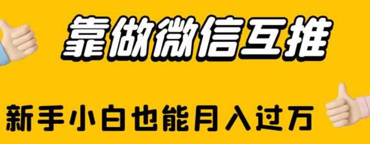 靠做微信互推，新手小白也能月入过万【揭秘】-温暖资源库