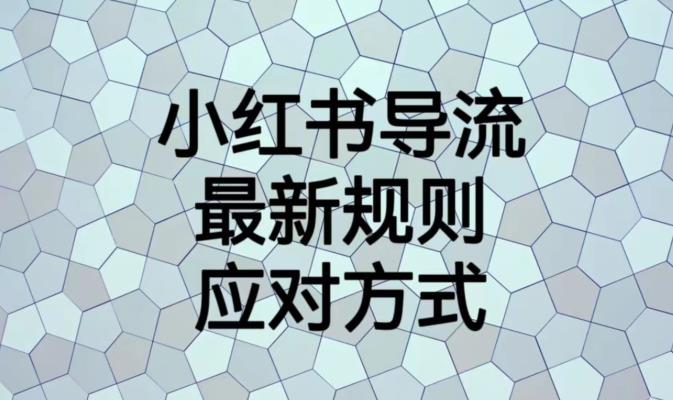 小红书导流最新规则应对方式【揭秘】-温暖资源库