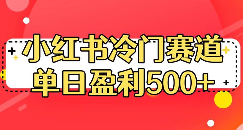 小红书冷门赛道，单日盈利500+【揭秘】-温暖资源库