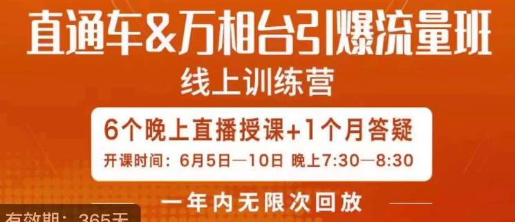 直通车&万相台引爆流量班，6天打通你开直通车·万相台的任督二脉-温暖资源库