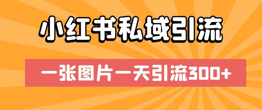 小红书私域引流，一张图片一天引流300+【揭秘】-温暖资源库