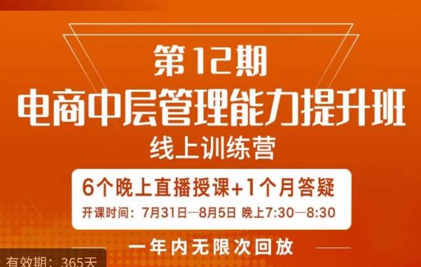 陈少珊·电商中层管理能力提升班，学习对象-电商公司各个岗位的主管，20人人以内的电商公司老板-温暖资源库