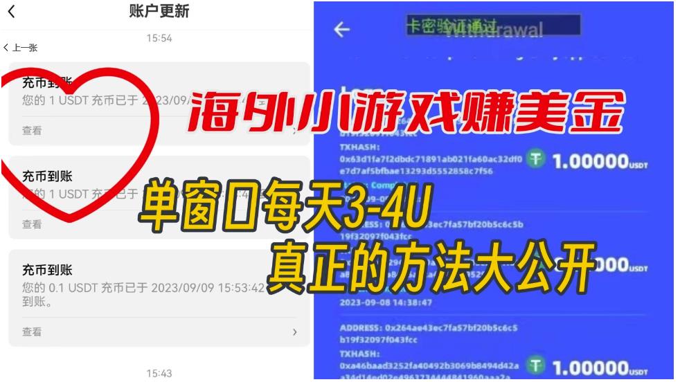 海外小游戏美金项目真正可以达到3-4U单窗口的方法，单台电脑收入300+【揭秘】-温暖资源库