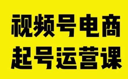 视频号电商起号运营课，教新人如何自然流起号，助力商家0-1突破-温暖资源库
