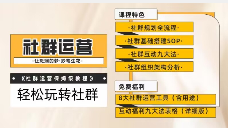 【社群运营】保姆式教程：九大互动法，八款社群运营工具助你轻松玩转社群【揭秘】-温暖资源库