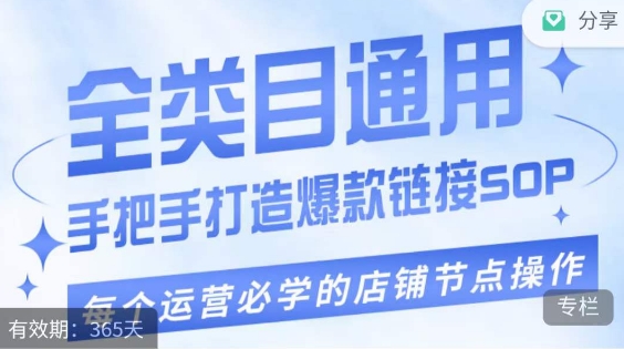 单品爆款打造实操运营，单品爆款从“0”-“1”手把手演练运营步骤-温暖资源库
