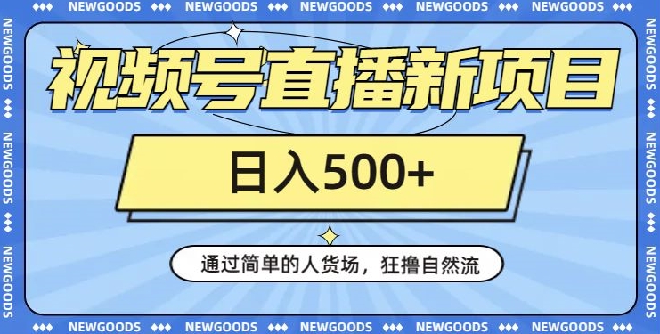 视频号直播新项目，通过简单的人货场，狂撸自然流，日入500+【260G资料】-温暖资源库