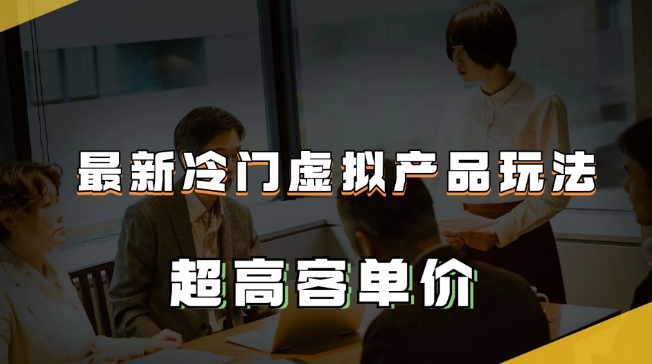 最新冷门虚拟产品玩法，超高客单价，月入2-3万＋【揭秘】-温暖资源库