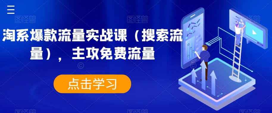 淘系爆款流量实战课（搜索流量），主攻免费流量-温暖资源库