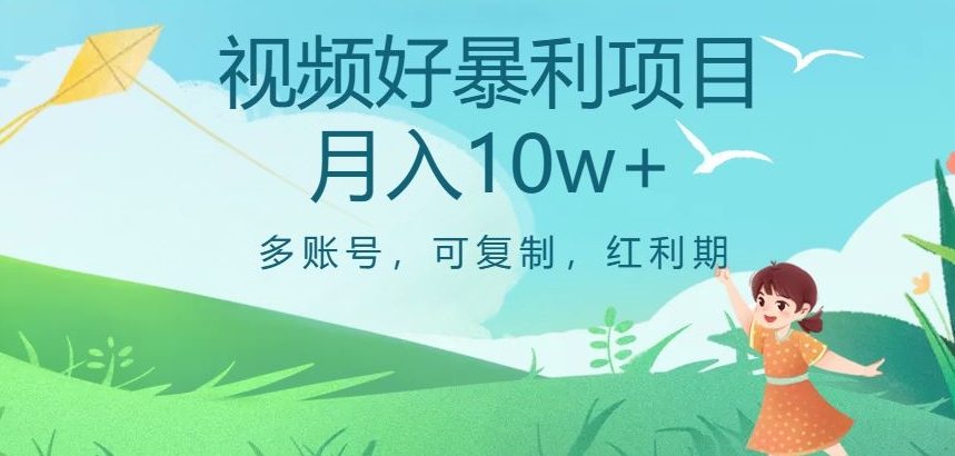 视频号暴利项目，多账号，可复制，红利期，月入10w+【揭秘】-温暖资源库