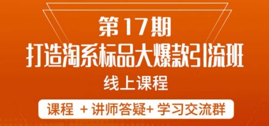 南掌柜-第17期打造淘系标品大爆款，5天线上课-温暖资源库