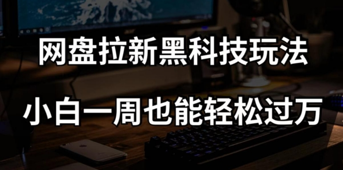 网盘拉新黑科技玩法，小白一周也能轻松过万【全套视频教程+黑科技】【揭秘】-温暖资源库