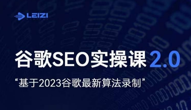 雷子·谷歌SEO 2.0实战课，独立站询盘自由必备，基于2023谷歌最新算法录制-温暖资源库