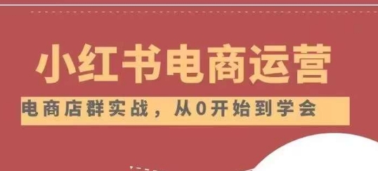 小红书店铺运营从小白到大神2.0，从入门到精通-温暖资源库