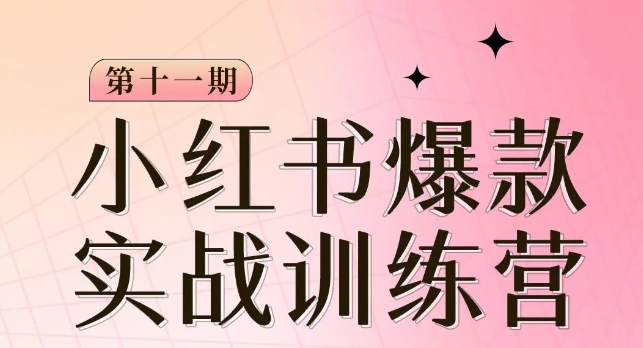 小红书博主爆款训练营第11期，手把手教你从0-1做小红书，从定位到起号到变现-温暖资源库