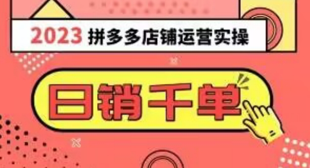 2023拼多多运营实操，每天30分钟日销1000＋，爆款选品技巧大全（10节课）-温暖资源库