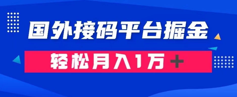 通过国外接码平台掘金：成本1.3，利润10＋，轻松月入1万＋【揭秘】-温暖资源库