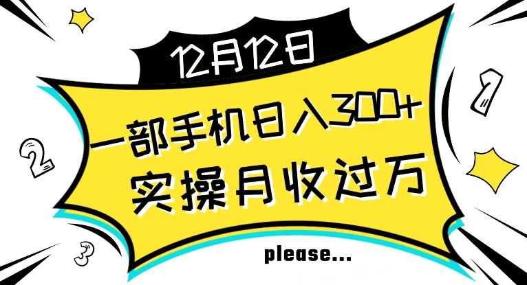 【全网变现首发】新手实操单号日入500+，渠道收益稳定，项目可批量放大【揭秘】-温暖资源库