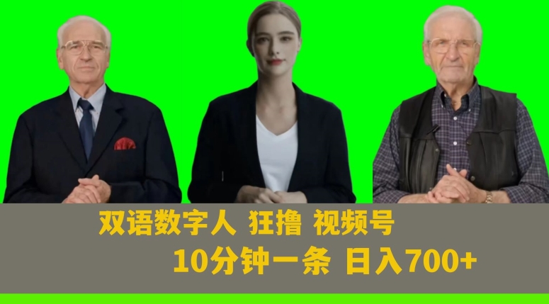 Ai生成双语数字人狂撸视频号，日入700+内附251G素材【揭秘】-温暖资源库