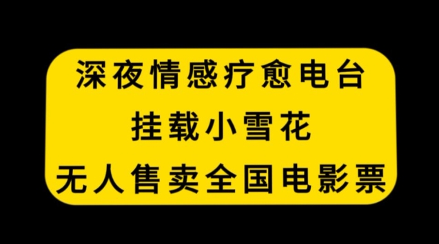 深夜情感疗愈电台，挂载小雪花，无人售卖全国电影票【揭秘】-温暖资源库
