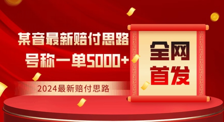 全网首发，2024最新抖音赔付项目，号称一单5000+保姆级拆解【仅揭秘】-温暖资源库