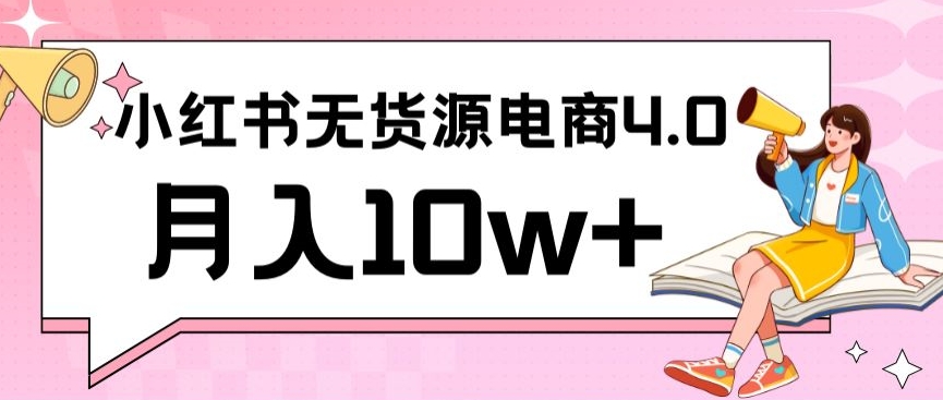 小红书新电商实战，无货源实操从0到1月入10w+联合抖音放大收益【揭秘】-温暖资源库