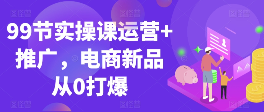 99节实操课运营+推广，电商新品从0打爆-温暖资源库