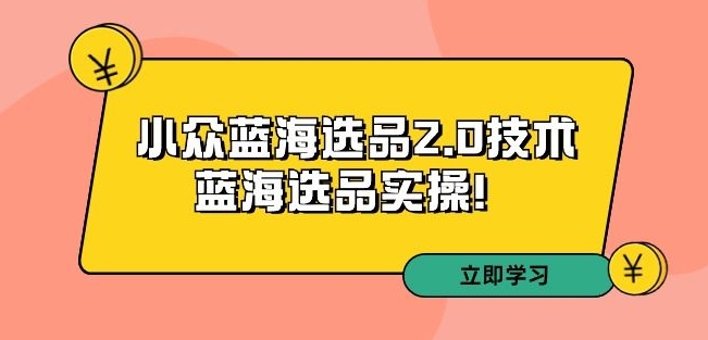 拼多多培训第33期：小众蓝海选品2.0技术-蓝海选品实操！-温暖资源库