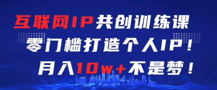 互联网IP共创训练课，零门槛零基础打造个人IP，月入10w+不是梦【揭秘】-温暖资源库