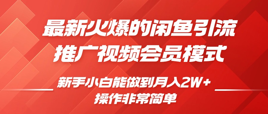 闲鱼引流推广影视会员，0成本就可以操作，新手小白月入过W+【揭秘】-温暖资源库