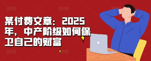 某付费文章：2025年，中产阶级如何保卫自己的财富-温暖资源库
