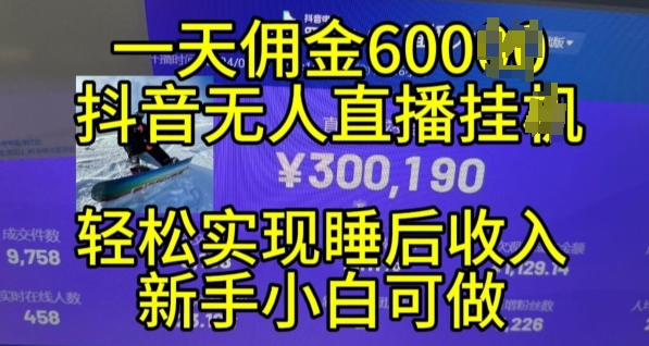 2024年11月抖音无人直播带货挂JI，小白的梦想之路，全天24小时收益不间断实现真正管道收益【揭秘】-温暖资源库