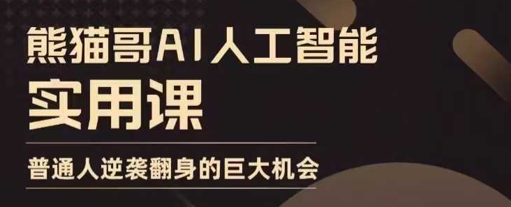 AI人工智能实用课，实在实用实战，普通人逆袭翻身的巨大机会-温暖资源库