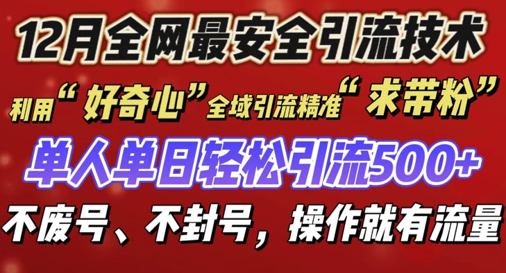 12 月份全网最安全引流创业粉技术来袭，不封号不废号，有操作就有流量【揭秘】-温暖资源库