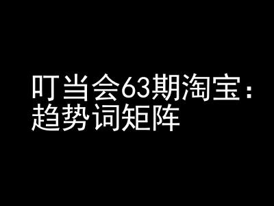 《淘宝天猫打爆班》原创高阶技术第63期，趋势词矩阵技术和玩法-温暖资源库