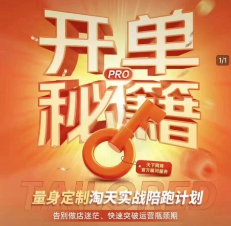淘宝开单秘籍PRO，量身定制淘天实战陪跑计划，告别做店迷茫、快速突破运营瓶颈期-温暖资源库
