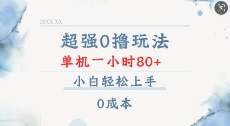 超强0撸玩法 录录数据 单机 一小时轻松80+ 小白轻松上手 简单0成本【仅揭秘】-温暖资源库