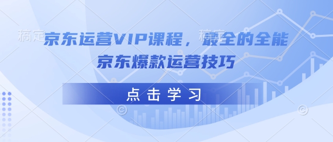 京东运营VIP课程，最全的全能京东爆款运营技巧-温暖资源库