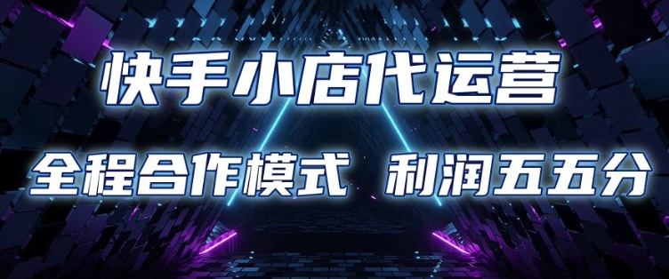 快手小店代运营 限时托管计划 合作模式 利润五五分成【揭秘】-温暖资源库