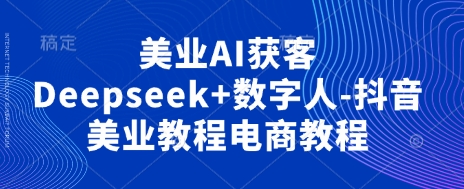 美业AI获客Deepseek+数字人-抖音美业教程电商教程-温暖资源库