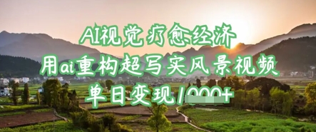 AI视觉疗愈经济：用ai重构超写实风景视频，单日变现多张-温暖资源库