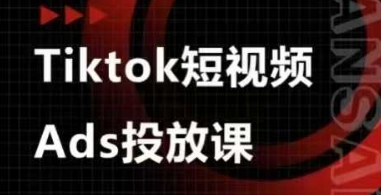 Ads视频投放课，tiktok短视频广告投放课-温暖资源库