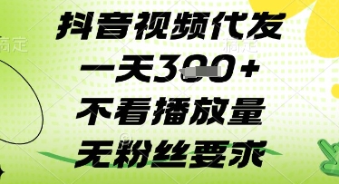 抖音视频代发一天3张+，不看播放量，无粉丝要求【揭秘】-温暖资源库