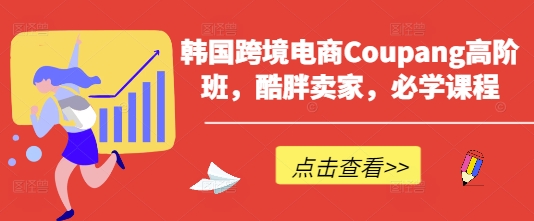 韩国跨境电商Coupang高阶班，酷胖卖家，必学课程-温暖资源库