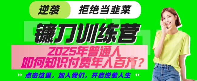 【网创项目终点站-镰刀训练营超级IP合伙人】25年普通人如何通过知识付费实现逆袭【揭秘】-温暖资源库