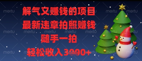 解气又挣钱的项目，最新违章拍照挣钱，随手一拍，轻松收入多张【揭秘】-温暖资源库