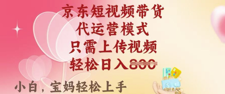 京东短视频带货，2025翻身项目，只需上传视频，单月稳定变现8k+【揭秘】-温暖资源库