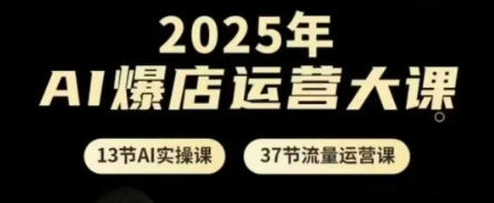 2025年AI爆店运营大课，13节AI实操课+37节流量运营课-温暖资源库